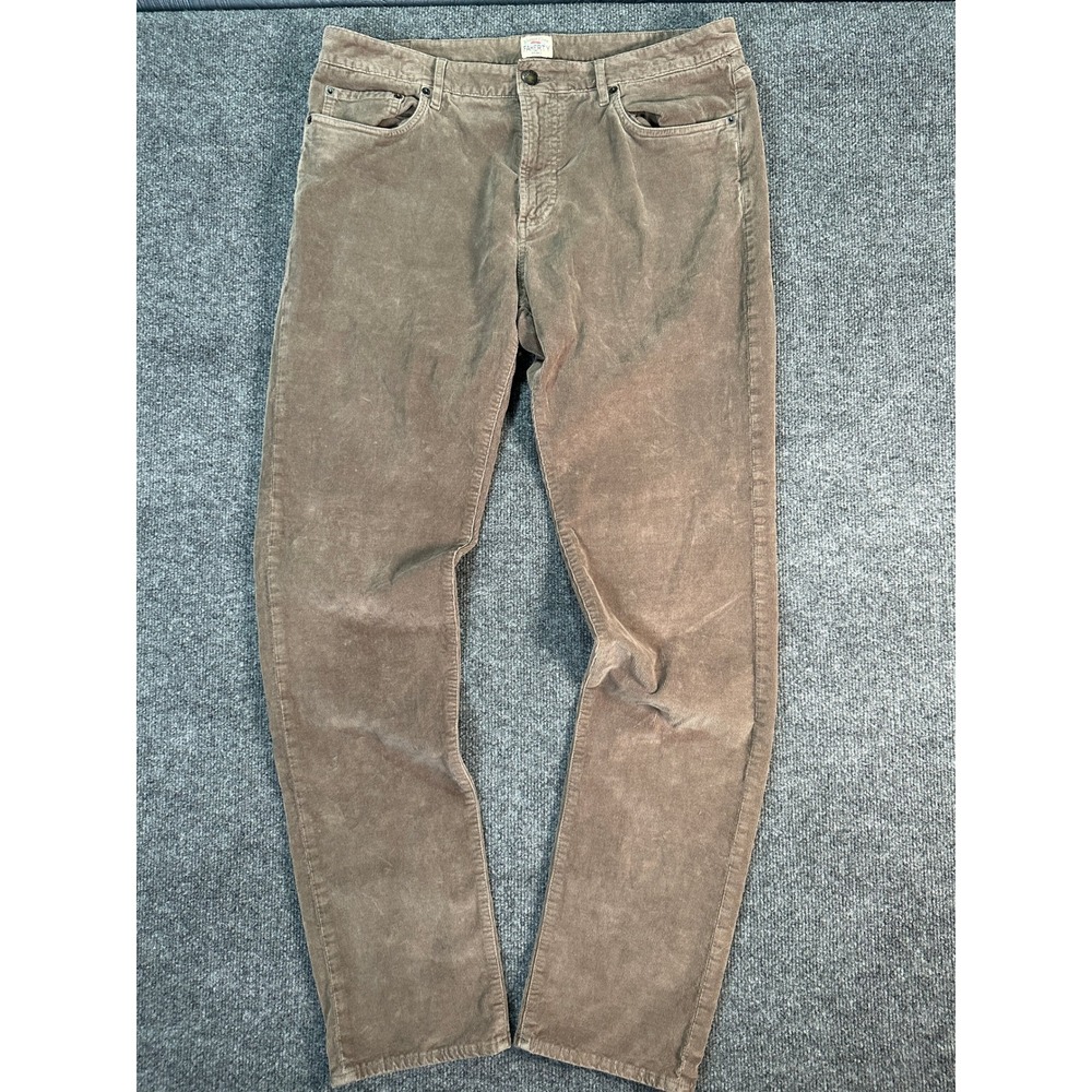 Faherty Brand Men's Brown Corduroy Pants Organic Cotton Blend Size 33x32